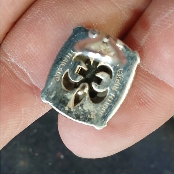 JUDITH RIPKA 925 Silver Earrings Ruby Red Color - Picture 2 of 2